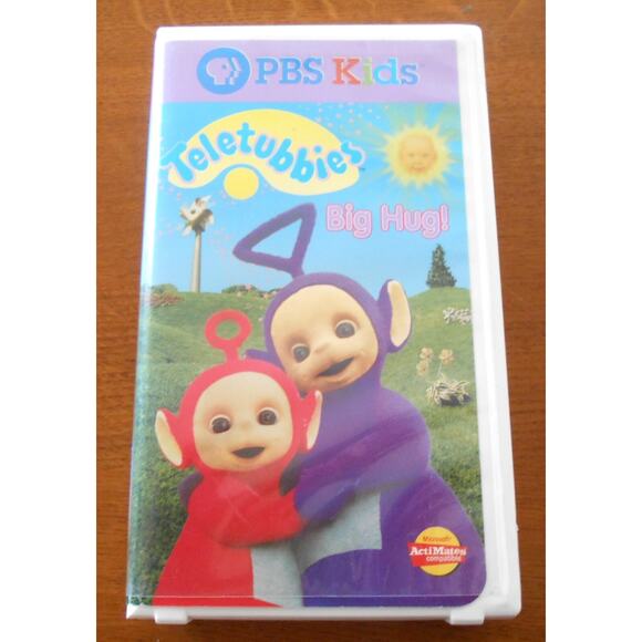 PBS Kids 1999 Teletubbies Big Hug! VHS Tape Volume 6 - White Clam Shell Case - Picture 1 of 10